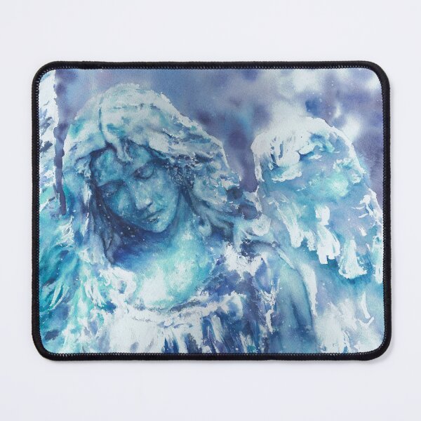 Item preview, Angel Carved from Ice Watercolo designed and sold by paulaiakwarele.