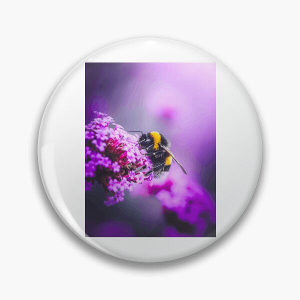 Item preview, Bumblebee on Purple Flowers Macro designed and sold by Roamgrain Photos.