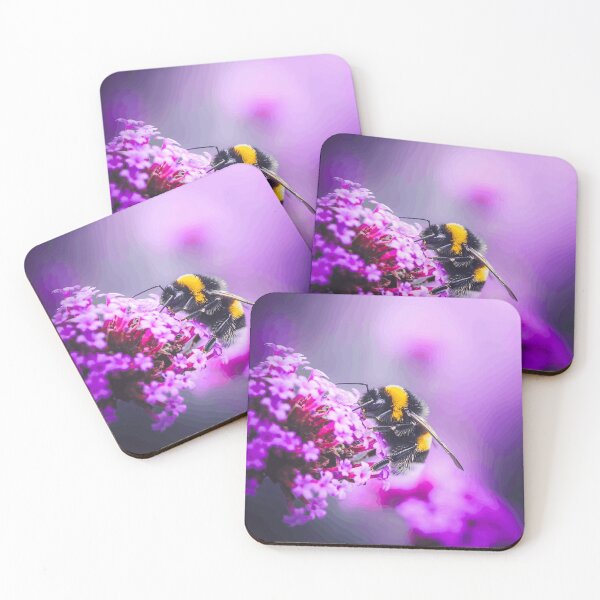 Item preview, Bumblebee on Purple Flowers Macro designed and sold by Roamgrain Photos.
