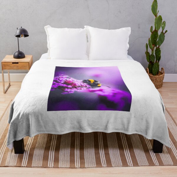 Item preview, Bumblebee on Purple Flowers Macro designed and sold by Roamgrain Photos.
