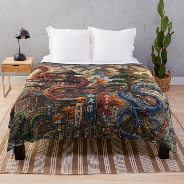 Item preview, Traditional Asian houses and dragons designed and sold by snoWorkshop.