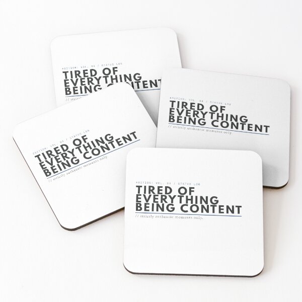 Item preview, Tired Of Everything Being Content Modern Minimalist Typography designed and sold by wildsilencee.
