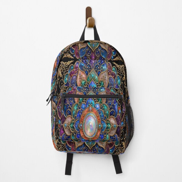 Item preview, Royal Jewel Mandala - Opal & Gold Stained Glass designed and sold by Breezes-of-Ida.