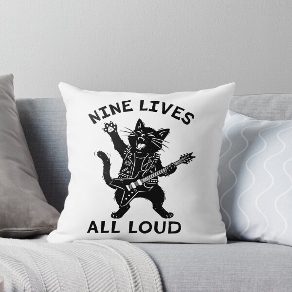 Item preview, Nine Lives All Loud Rock Cat designed and sold by Ankarzh.