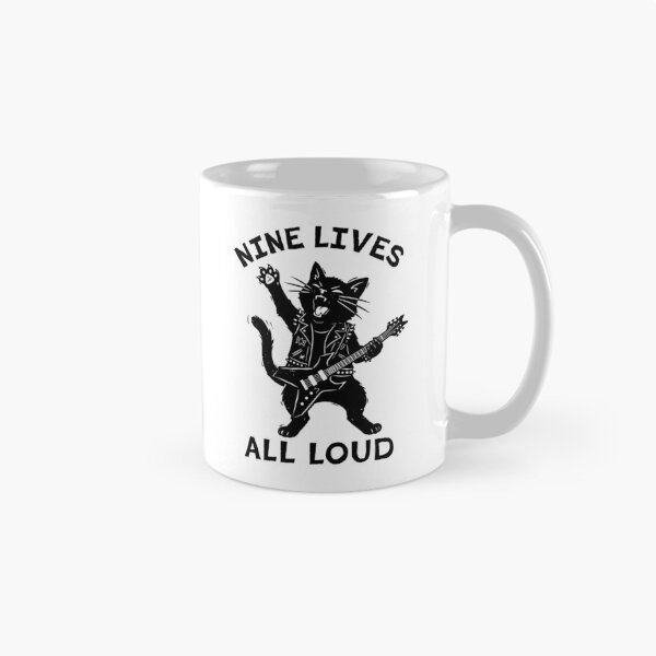 Item preview, Nine Lives All Loud Rock Cat designed and sold by Ankarzh.