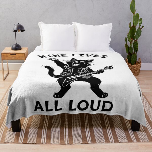 Item preview, Nine Lives All Loud Rock Cat designed and sold by Ankarzh.