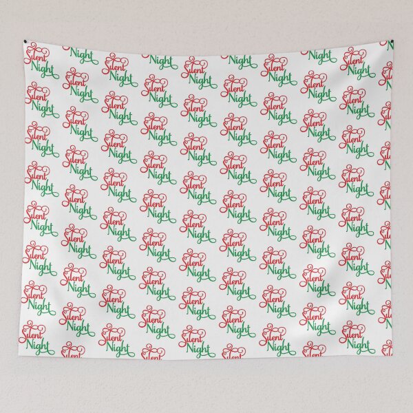 Aperçu de l'œuvre Silent Night Christmas Vibes Classic Holiday Design créée et vendue par FuzionRaptor.