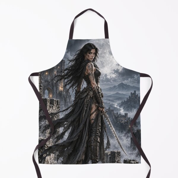 Item preview, Moonlit Female Assassin – Dark Fantasy Gothic Warrior designed and sold by photoparadise22.