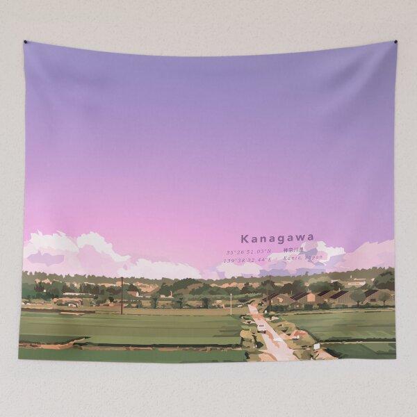 Item preview, Elsewhere: Kanagawa Field - Sunset Colorway designed and sold by anuaramir.