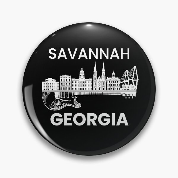 Aperçu de l'œuvre Souvenir de Savannah, Géorgie, guitare pour hommes créée et vendue par DSWShirts.