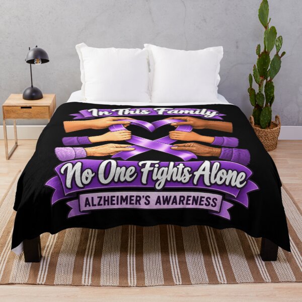 Item preview, In This Family No One Fights Alone Alzheimer's Awareness Family Support designed and sold by FolkGraphics.