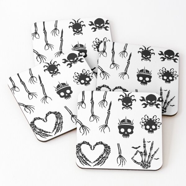 Item preview, Spooky Halloween Skeleton Hands & Skulls Sticker Pack — Gothic Vector Set designed and sold by LYAN-STORE.