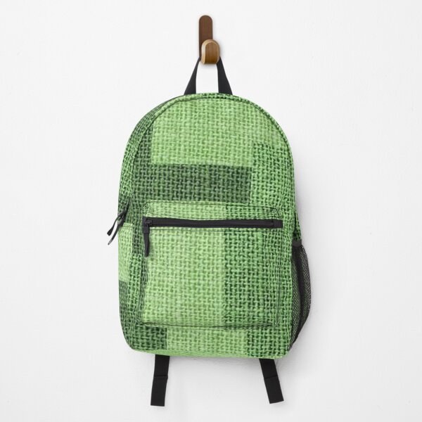 Item preview, Green Geometric Burlap Pattern — Modern Green Block Texture Print designed and sold by LYAN-STORE.