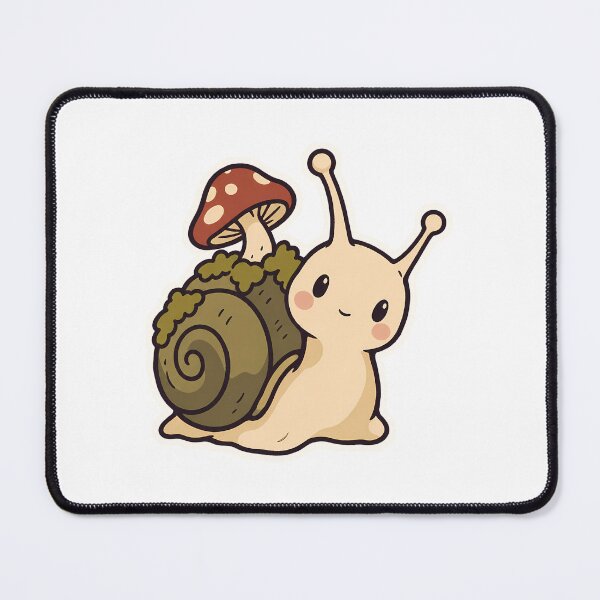 Item preview, Mossy Snail Carrying Tiny Mushroom Goblincore designed and sold by OuqCreations.