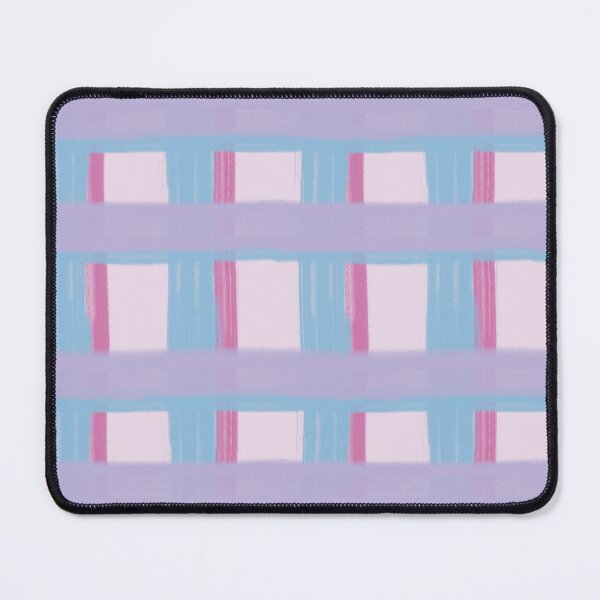 Item preview, Painterly Plaid in Lilac, Sky Blue & Pink, Hand-Painted Brushstroke Check Seamless Pattern designed and sold by LeelaLab.