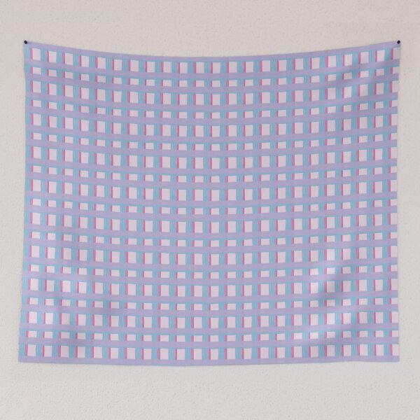 Item preview, Painterly Plaid in Lilac, Sky Blue & Pink, Hand-Painted Brushstroke Check Seamless Pattern designed and sold by LeelaLab.