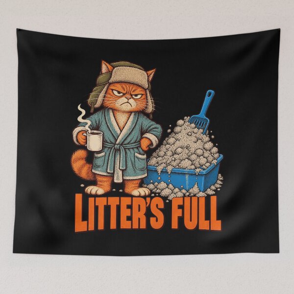 Item preview, Litter's Full Christmas Overflowing Litter Pan Funny Cat Humor designed and sold by chem3a-wst.