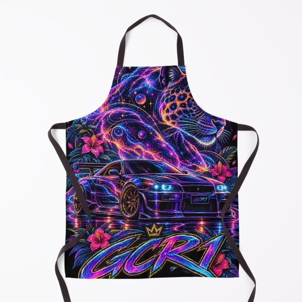 Item preview, GCR1 Cosmic Jaguar JDM – Nissan Skyline GT-R R34 Inspired Neon Cosmic Car & Wild Panther Art designed and sold by GCR1.