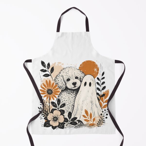 Item preview, Vintage Floral Poodle Ghost Halloween Dog Aesthetic Spooky Poodle designed and sold by elisarasada.
