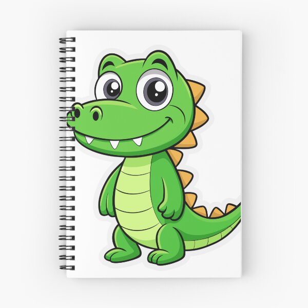 Item preview, Cute Happy Little Green Alligator Dinosaur Cartoon Sticker designed and sold by simranart111.