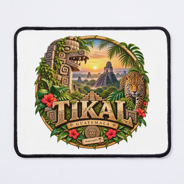 Item preview, Tikal Guatemala – Mayan Jungle Jaguar & Temple designed and sold by Wandervogel123.
