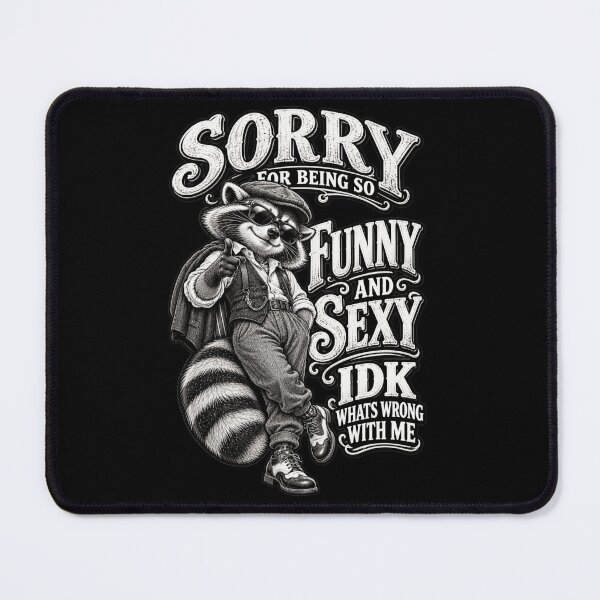 Item preview, Sorry for Being So Funny and Sexy A Stylish Raccoon designed and sold by Creative-Sanc.