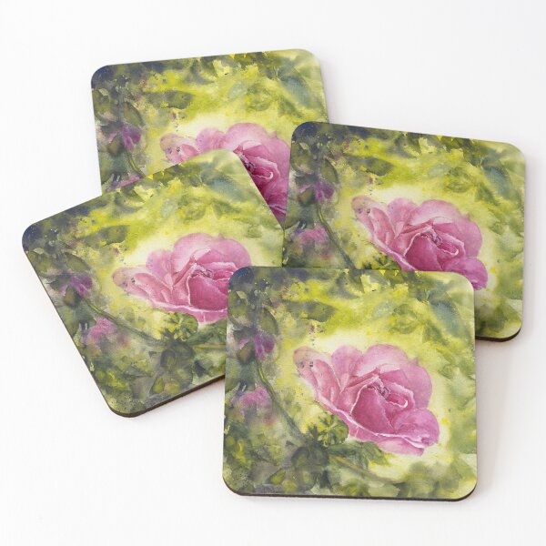 Item preview, Sunlit Pink Rose Watercolor designed and sold by paulaiakwarele.