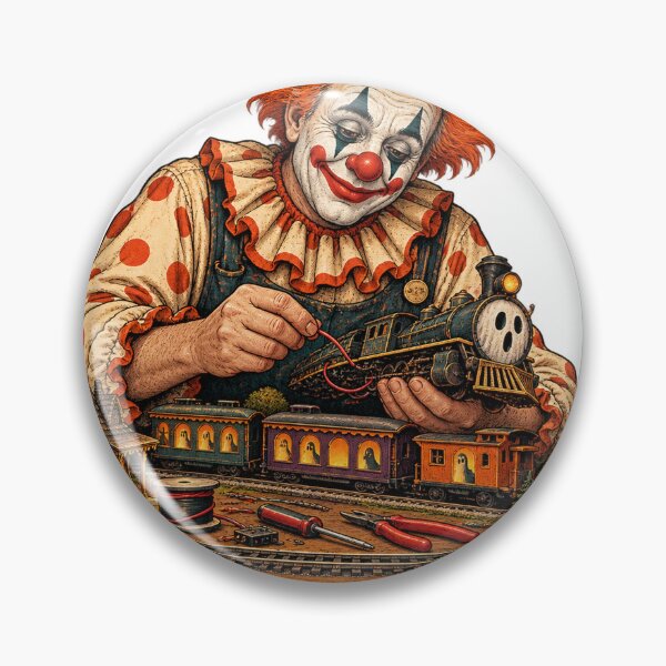Item preview, Clown repairs haunted house model railway vintage circus designed and sold by LongIslandDesgn.