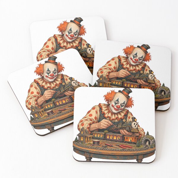 Item preview, Clown repairs haunted house model railway vintage circus designed and sold by LongIslandDesgn.