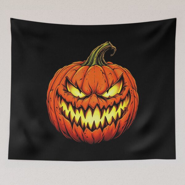 Item preview, Sinister Carved Jack O Lantern radiant Pumpkin Face Artwork designed and sold by yassin-stags.