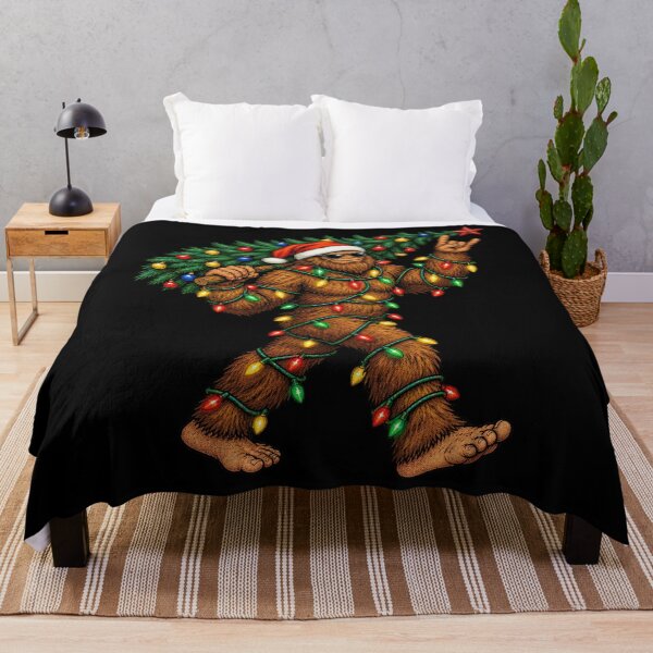 Item preview, Classic Bigfoot Santa Hat Tree Lights Christmas Rock Art designed and sold by chem3a-wst.