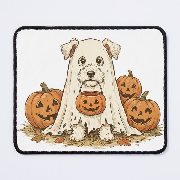 Item preview, Cute Ghost Dog Trick or Treat Pumpkin Bucket Vintage Halloween designed and sold by abdelski.
