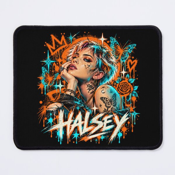 Artikelvorschau, Neon Halsey Graffiti Portrait entworfen und verkauft von TripleFour444.
