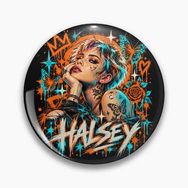 Item preview, Neon Halsey Graffiti Portrait designed and sold by TripleFour444.