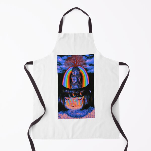 Item preview, Three Buddha Heads Rising Through A Rainbow Portal designed and sold by MongLongStudio.