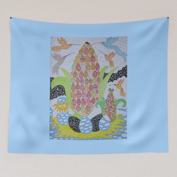 Item preview, Rainbow corn and hummingbird  designed and sold by Anna-Art-Studio.