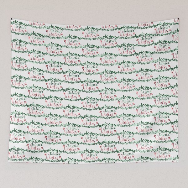 Aperçu de l'œuvre Welcome to Our Winter Wonderland Christmas Blessing Design créée et vendue par FuzionRaptor.