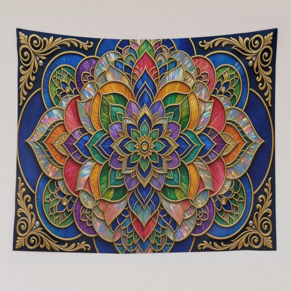 Item preview, Rainbow Vitray Mandala - Luxury Stained Glass Kaleidoscope designed and sold by Breezes-of-Ida.