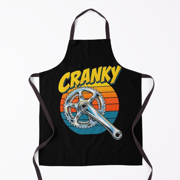 Item preview, Cranky Bicycle Crankset Retro Sunset Stripes Bike Badge designed and sold by Aqouiatiqe.