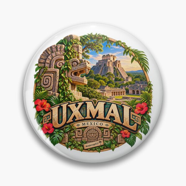Item preview, Uxmal Mexico – Mayan pyramids Yucatán jungle designed and sold by Wandervogel123.