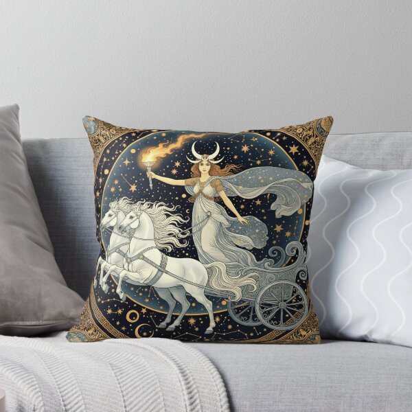 Item preview, Selene the All-Shining | Greek Moon Goddess Art Nouveau Wall Art designed and sold by Stoneflower-Art.