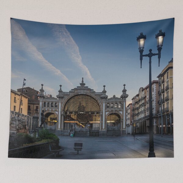 Item preview, Dusk Over the Central Market - Zaragoza designed and sold by Viv Thompson Photography .