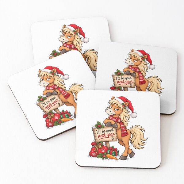 Item preview, I'll Be Good Next Year - Funny Horse Christmas designed and sold by Arvelle Art.