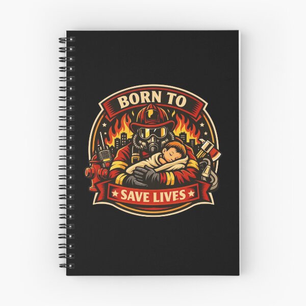 Item preview, Born to Save Lives Firefighter Badge – Heroic Rescue Vintage Sticker   designed and sold by Timeless Junction.