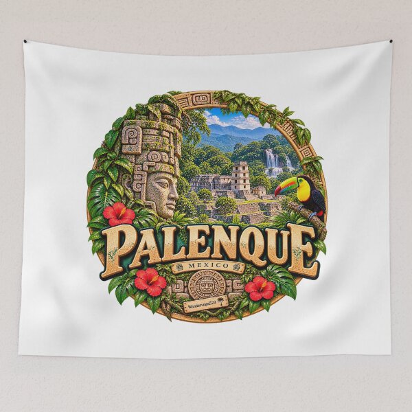 Item preview, Palenque, Mexico – Mayan ruins in the tropical jungle designed and sold by Wandervogel123.