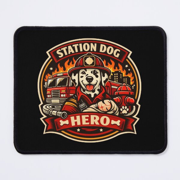 Item preview, Station Dog Hero Firefighter Badge – Dalmatian Rescue Vintage Sticker   designed and sold by Timeless Junction.