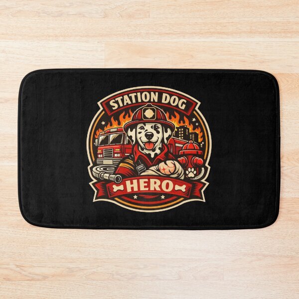Item preview, Station Dog Hero Firefighter Badge – Dalmatian Rescue Vintage Sticker   designed and sold by Timeless Junction.