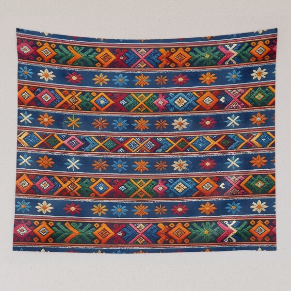 Item preview, Vibrant Guatemalan Textile Pattern Traditional Folk Art designed and sold by Sybille-Yates.