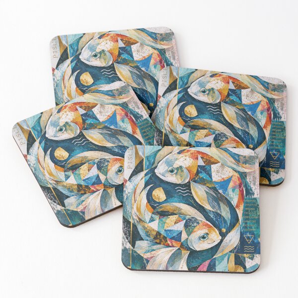 Item preview, Zodiac Sign Pisces Painting – Mystical Astrology Artwork designed and sold by GalleryKauffeld.