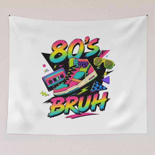 Item preview, 80s Bruh Retro Boombox Sunglasses Rubiks Cube designed and sold by Maladies.